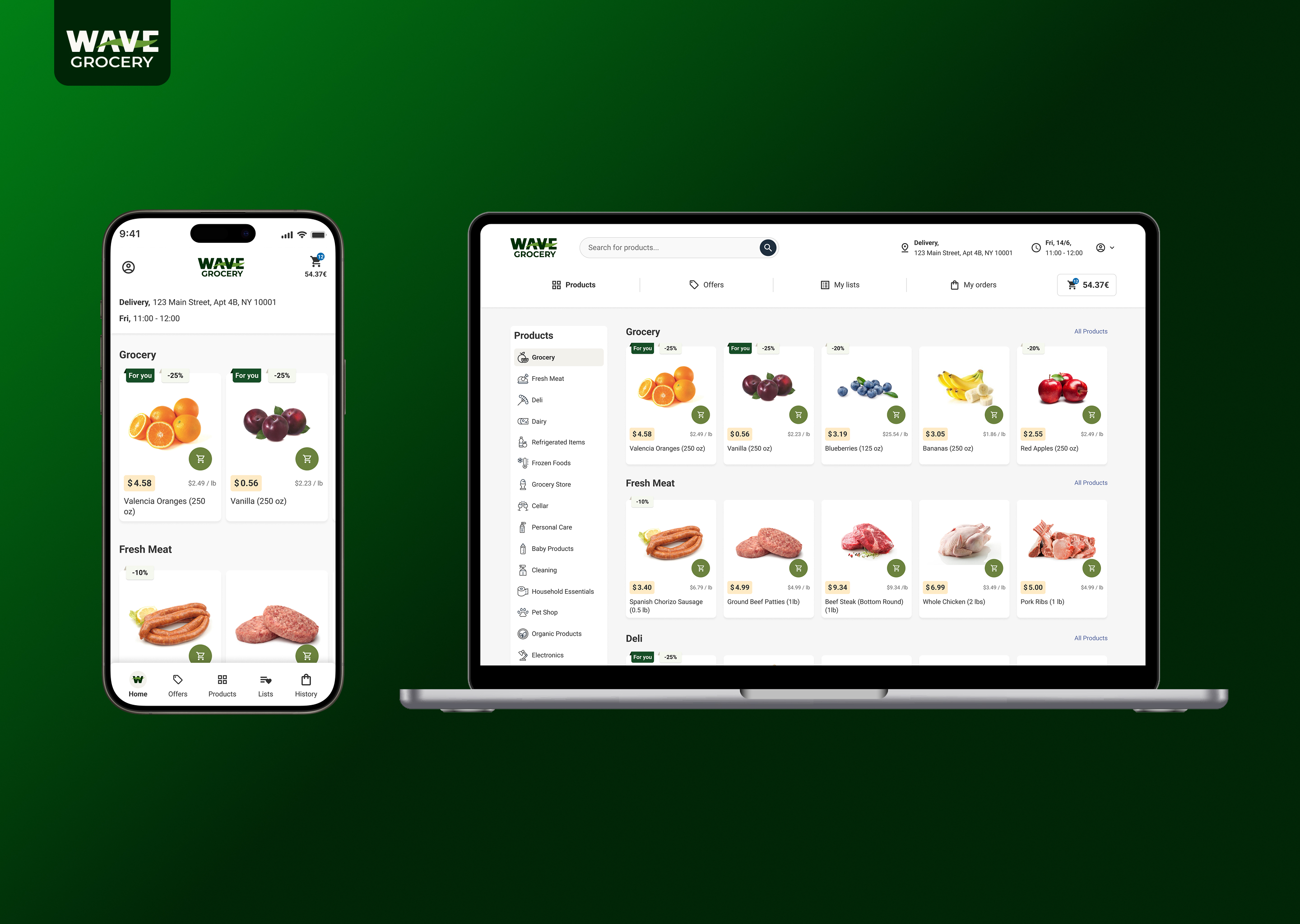 screenshot of Wave Grocery